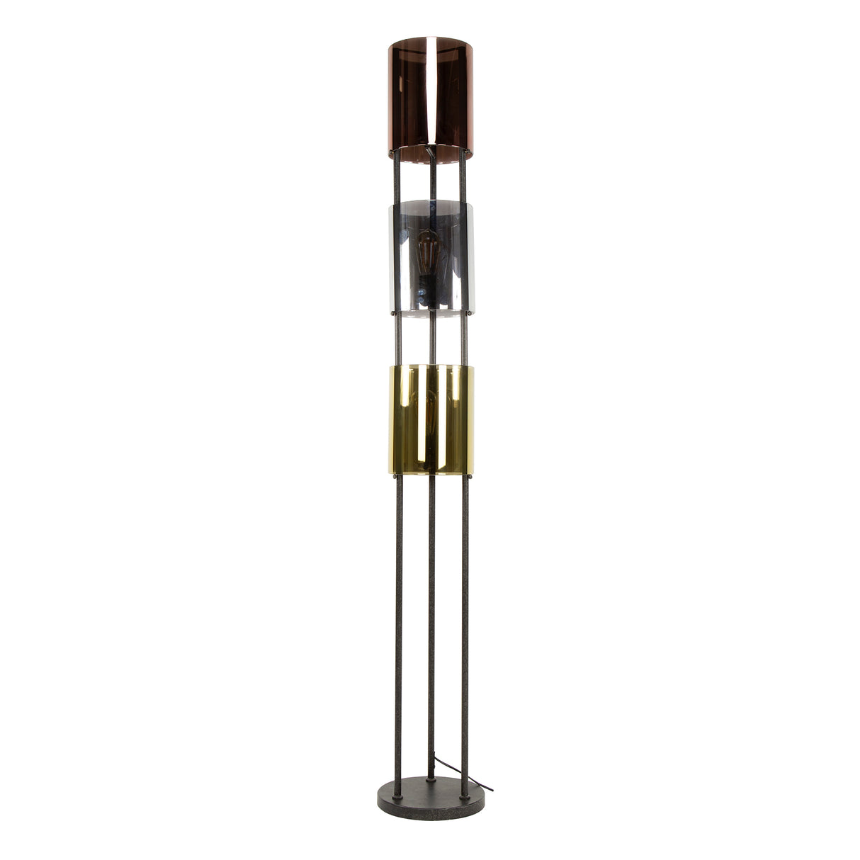 Floor Lamp Nox 3-lights Black Metal 175 cm 