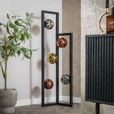 Industrial Floor Lamp Ada 5-lights Colored Glass Corner 