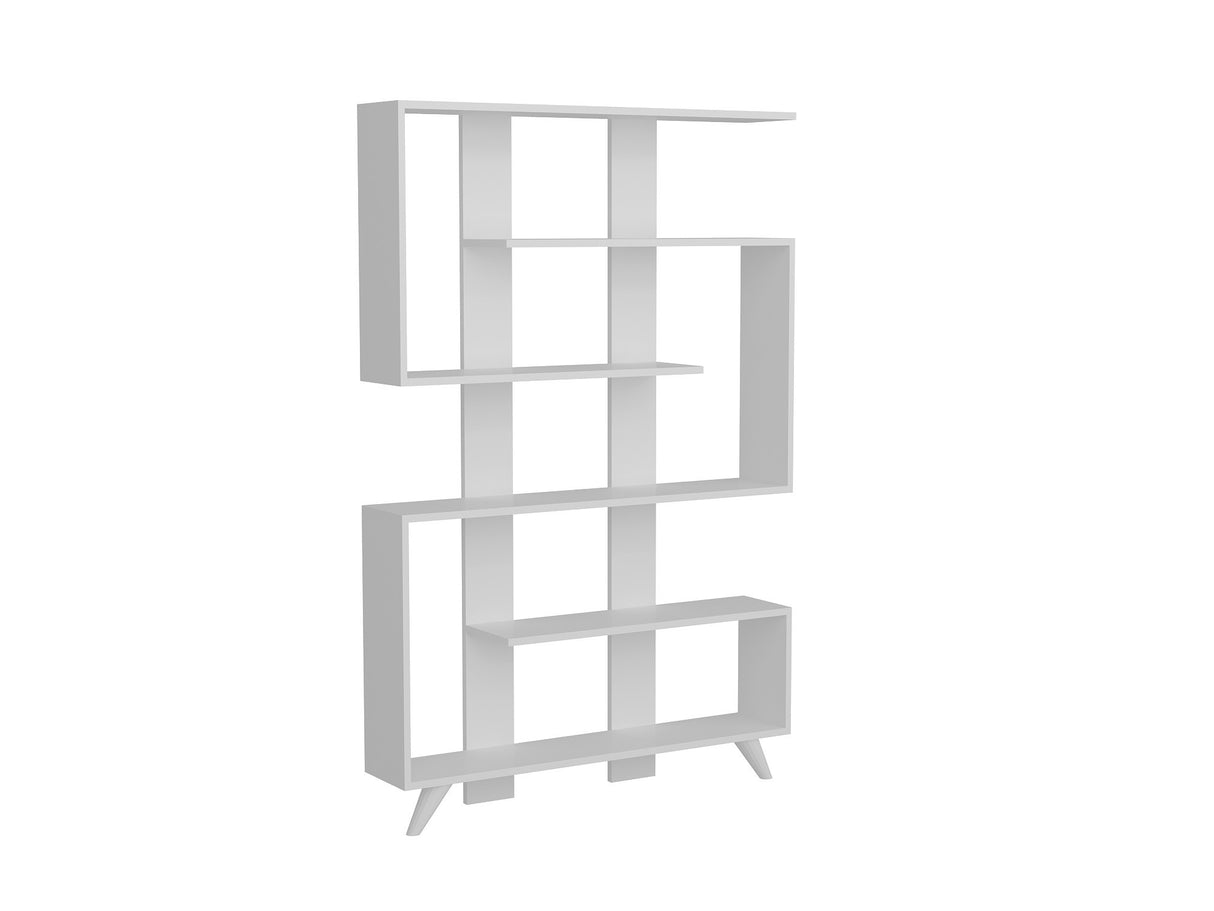 Bookcase Rain White Melamine 120x162x20 cm