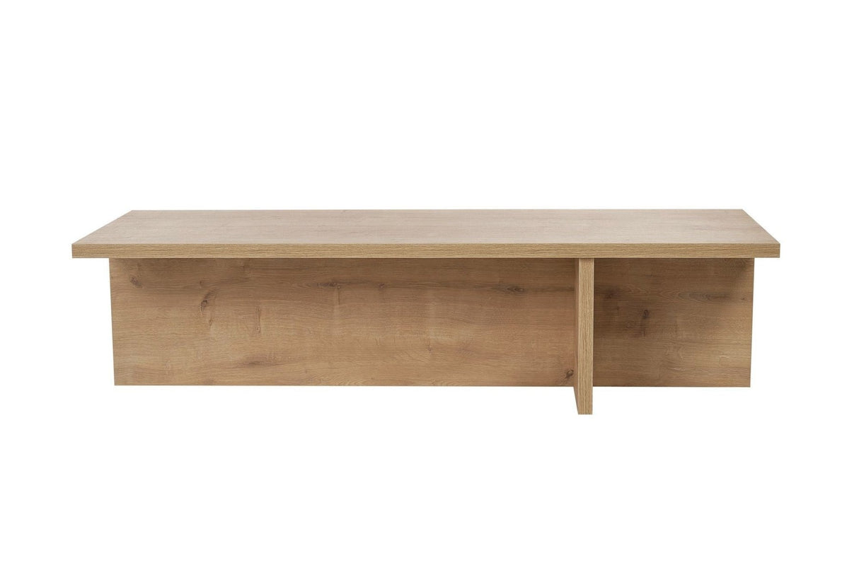 Rectangular coffee table Portland oak melamine 120x45x30 cm 