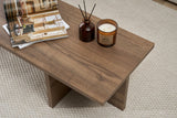 Rectangular coffee table Portland walnut melamine 120x45x30 cm 