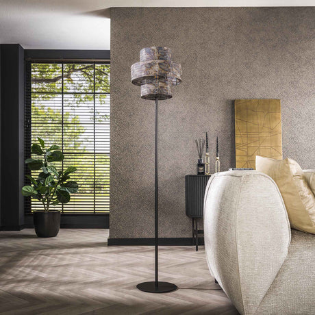 Floor lamp Luc Metal Black Brown