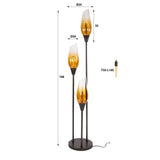 Floor lamp cocoon in sienna brown