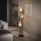 Vloerlamp Cocoon 5-lichts bruin frosted