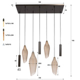 Hanglamp Cocoon cocoonstijl bruin frosted