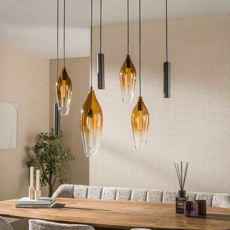 Hanging lamp cocoon pendant brown