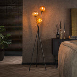 Floor lamp Kaja 3-light colored glass