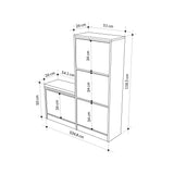 Schoenenkast Dude Donkerbruin Melamine 105x118,5x26 cm