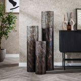 Floor lamp cylinder Brick 60 cm black brown 