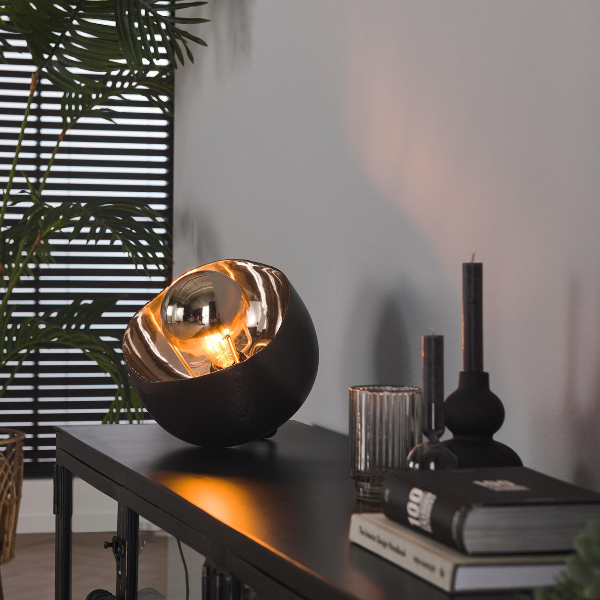 Oria Table Lamp €28 Mirror Black Nickel 