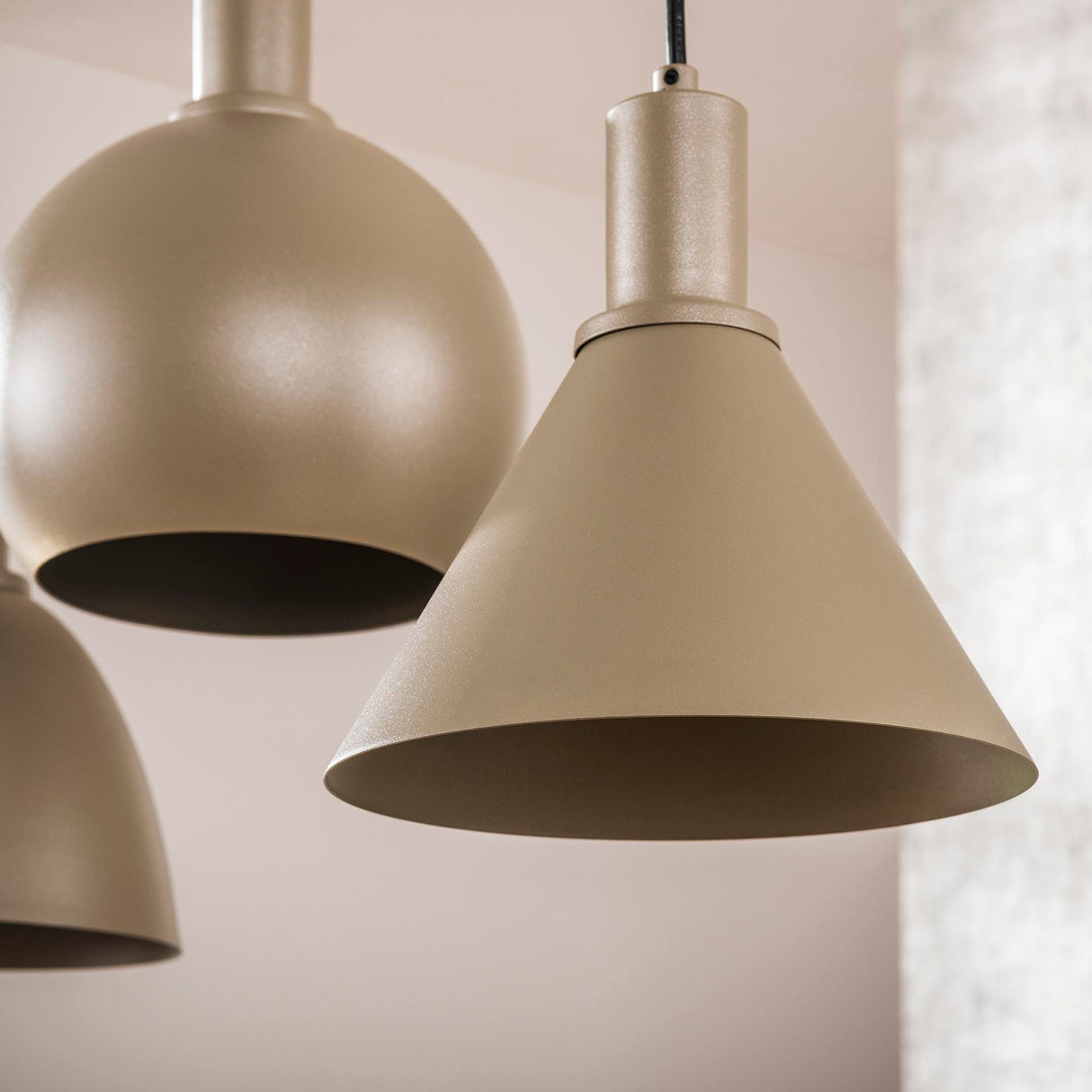 Pendant lamp Nova 5-lights - Beige - 120 cm 