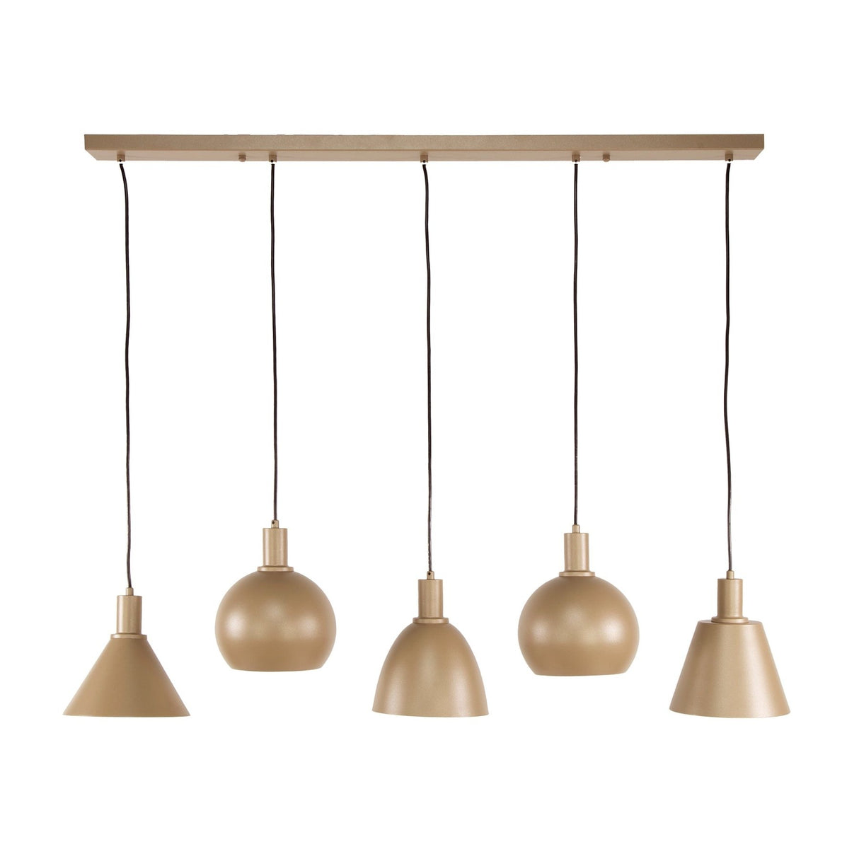 Pendant lamp Nova 5-lights - Beige - 120 cm 