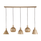 Pendant lamp Nova 5-lights - Beige - 120 cm 
