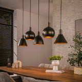 Pendant lamp Sienna 5-lights Industrial - Brown 120 cm 