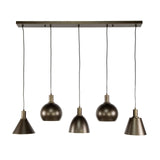 Pendant lamp Sienna 5-lights Industrial - Brown 120 cm 