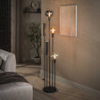 Floor lamps - Floor lamp 5 - light stepped colored glass black metal Valeo - Dimehouse