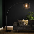 Arc lamp Twist DH Interior Charcoal LxWxH 44x44x11 Metal Atmospheric photo diagonal front view