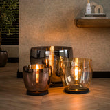 Floor lamp Dain UP XL Chrome-colored glass 