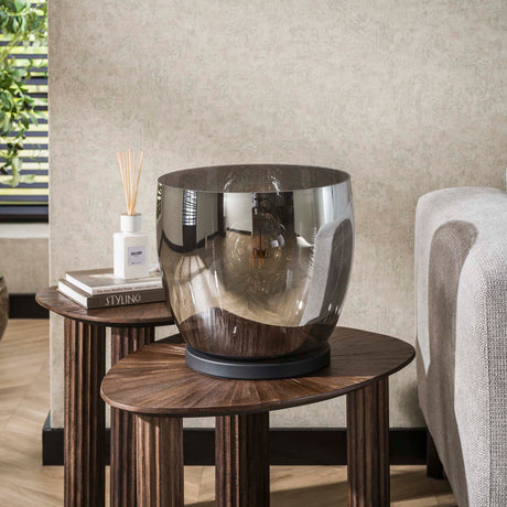 Floor lamp Dain UP XL Chrome-colored glass 