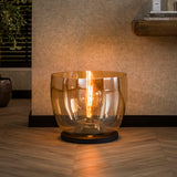 Floor lamp Dain UP XXL Amber colored glass 