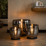 Floor lamp Dain UP XXL Chrome-colored glass 