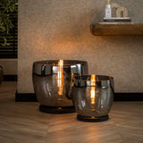 Floor lamp Dain UP XXL Chrome-colored glass 