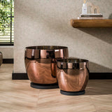 Floor lamp Dain UP XXL Copper-colored glass 