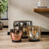 Floor lamp Dain UP XXL Copper-colored glass 