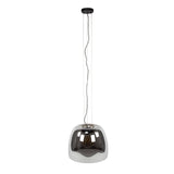 Pendant lamp Dain 1-light XL chrome-colored glass 
