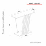 Kaptafel Grauity Zwart Goud Melamine 90x76,8x29,6 cm