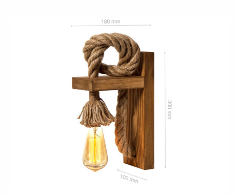 Brown Metal Wall Lamp Nocturne 