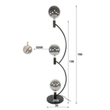 Floor lamp Niro 3-light black 