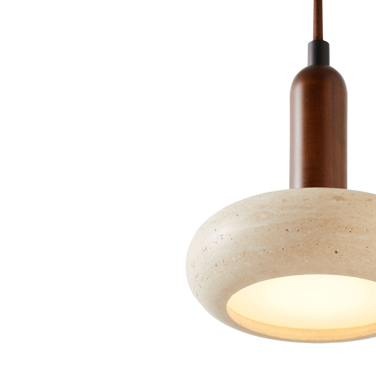 Worm - Walnut Beige Walnut Travertine Cap 24 cm wide