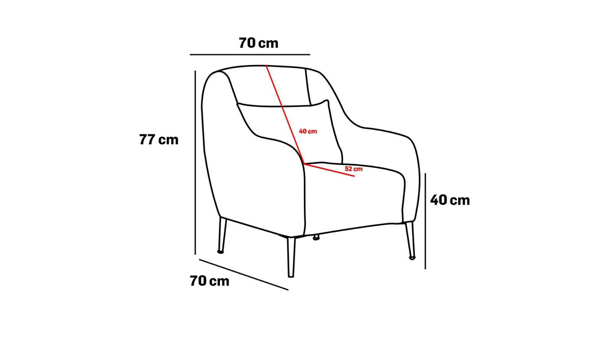 Fauteuil Venus Antraciet