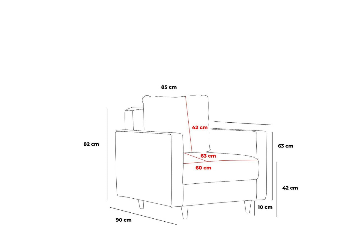 Fauteuil Eva Grijs