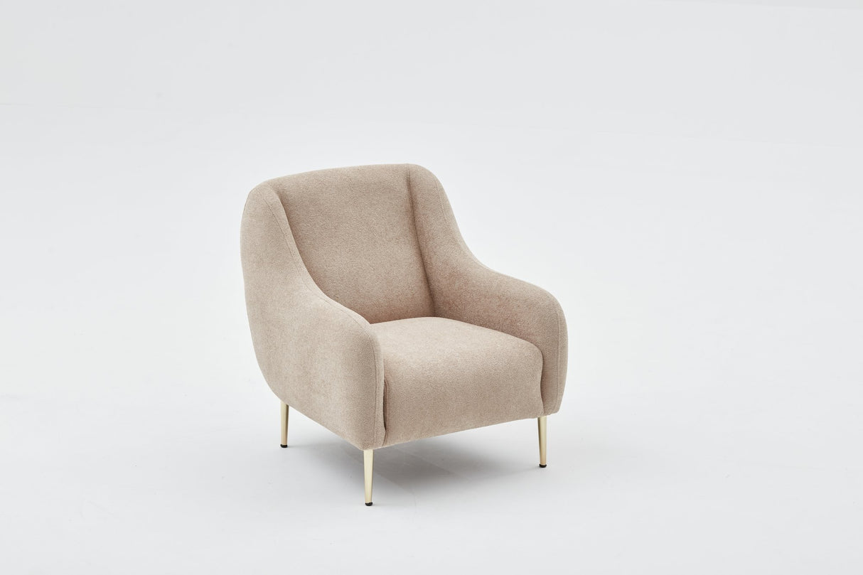 Armchair simena beige gold