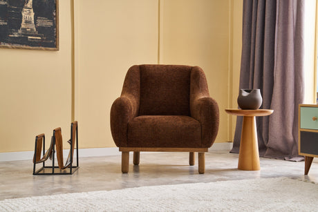 Armchair rens brown copper-colored