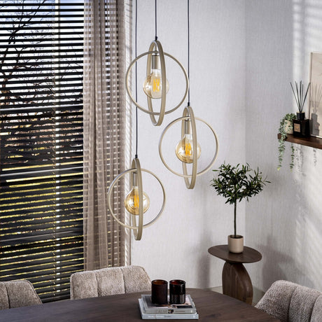 Moderne Hanglamp Beige Otan getrapt 3-lichts
