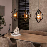 Industrial Otan Pendant Lamp 3-light Round Metal