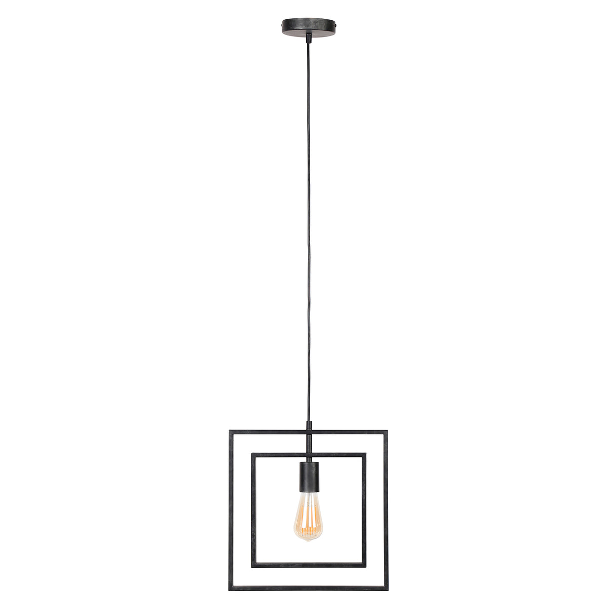 Industriële hanglamp Kody square metaal