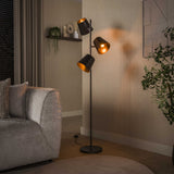 Vloerlampen - Vloerlamp 3 - lichts bruin metaal Carta - Dimehouse