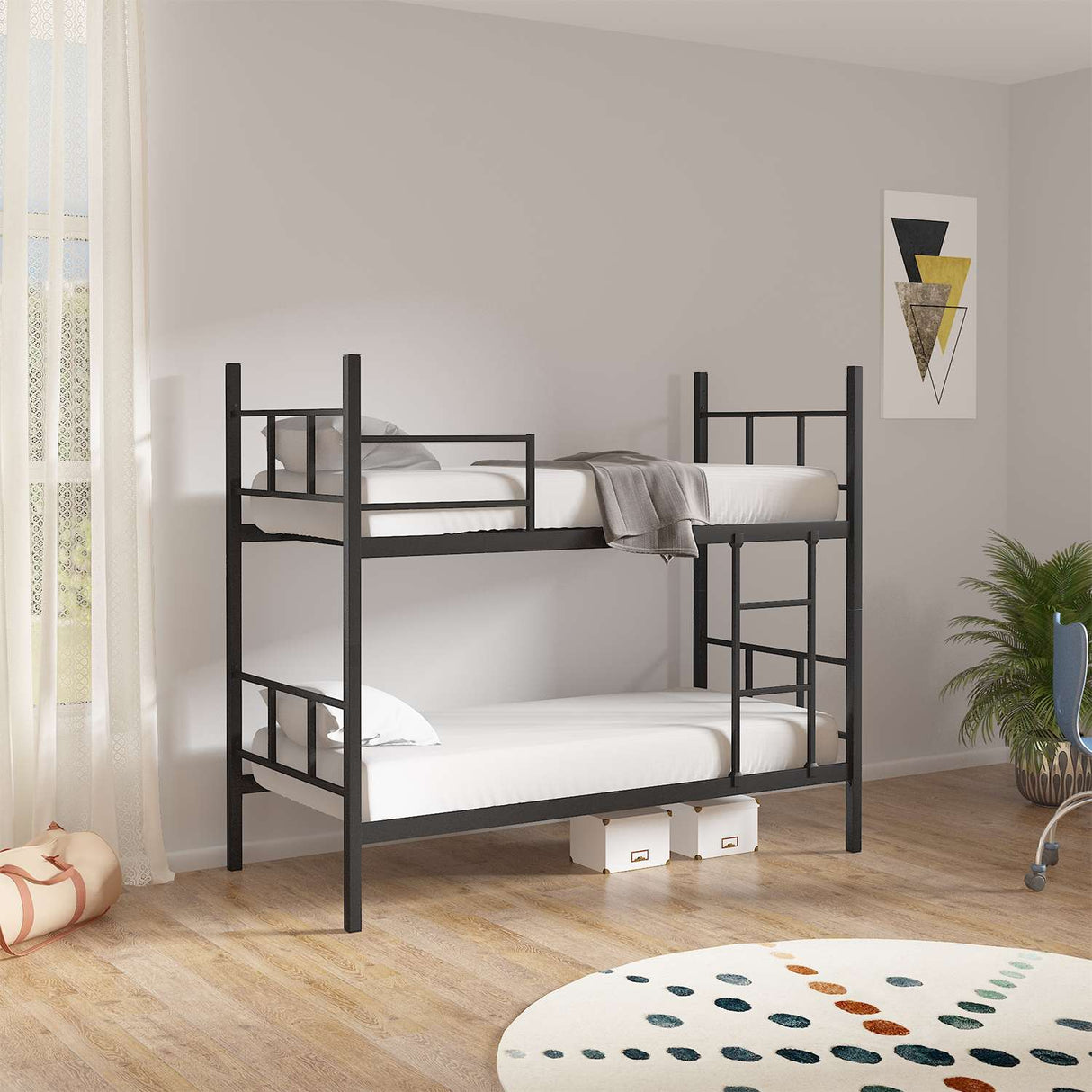 Bunk Bed Children - Black - 200x90 cm 