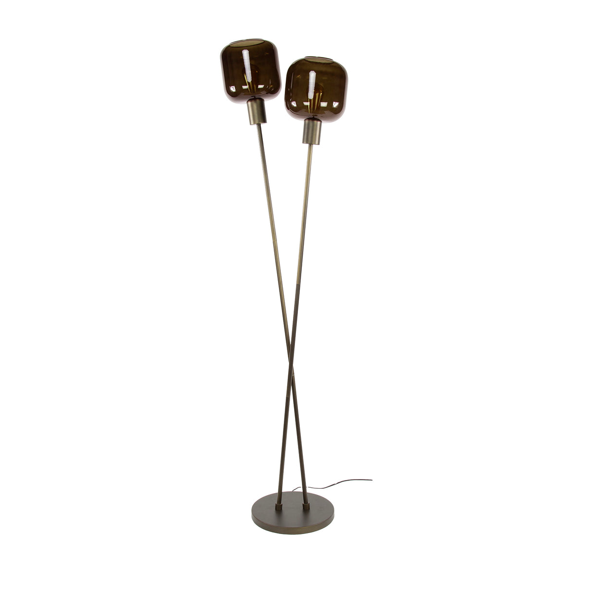 Floor lamp Terra Duo 2-lights - Brown 