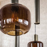 Pendant lamp Dax 7-lights brown 105 cm 