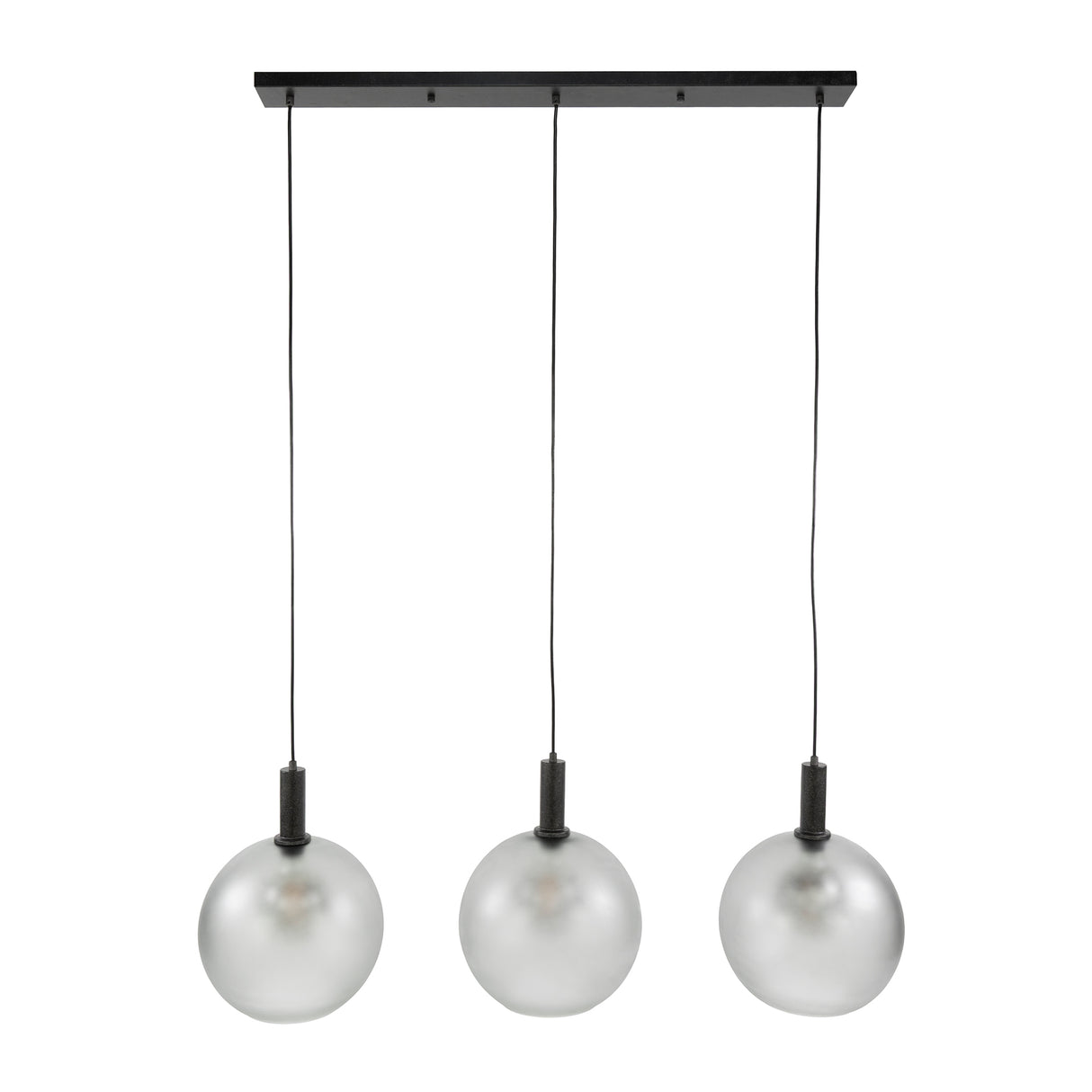 Luna Trio Pendant Light Black Frosted 