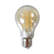 Light source LED filament pear DH Interior Amber color glass LxWxH 10x7x7 Amber color glass White photo front view