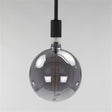 Light source LED filament Bulb Ø20 Smoke DH Interior Gray LxWxH 32x23x23 Glass Atmospheric photo diagonal front view