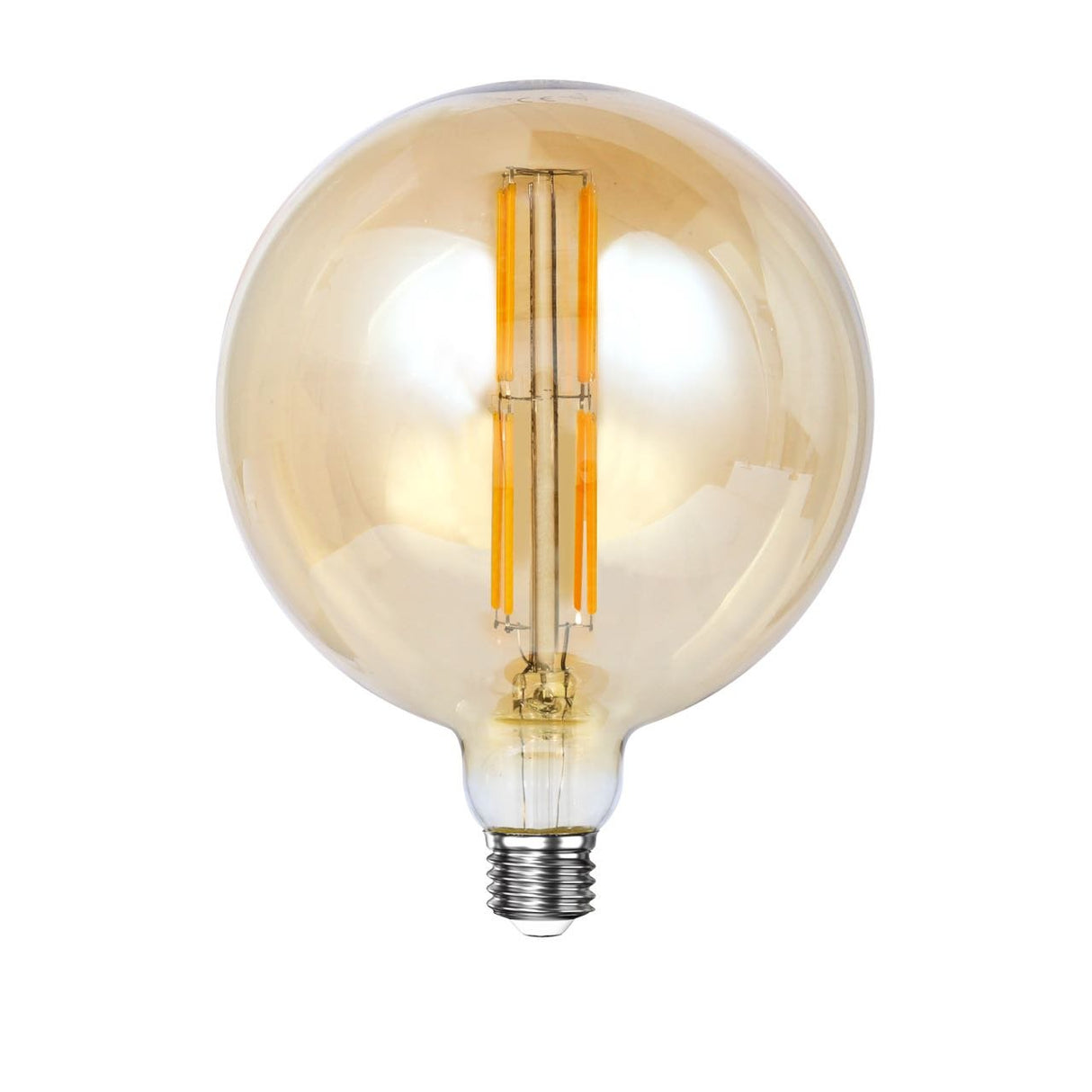 Lichtbron LED filament bol Ø15 Amberkleurig glas