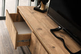 TV Meubels - TV Meubel Tilsim Zwart Dennenhout Melamine 180x50x40 cm - Dimehouse