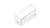 TV Meubels - TV Meubel Tilsim Zwart Dennenhout Melamine 180x50x40 cm - Dimehouse